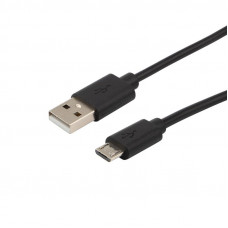 Кабель USB-A – micro USB, 1А, 1,8м, ПВХ, черный REXANT