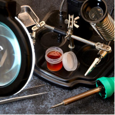 Канифоль сосновая, флюс НЕЙТРАЛЬНЫЙ, марка А, 10г, банка REXANT