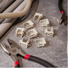 Крепеж-клипса для монтажного пистолета Ø 16 мм, серая (100 шт/уп) REXANT