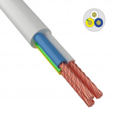 Провод соединительный ПВС 3х4,0 мм² 100 м белый ГОСТ 7399-97