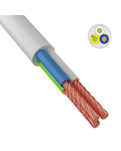 Провод соединительный ПВС 3х4,0 мм² 100 м белый ГОСТ 7399-97