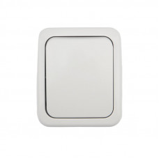Переключатель проходной Mini OG IP54 о/у, белый KRANZ