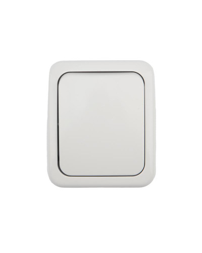 Переключатель проходной Mini OG IP54 о/у, белый KRANZ