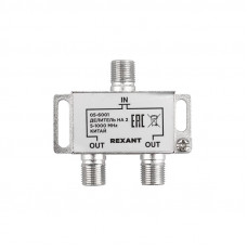 Делитель ТВх2 под F-разъем, 5-1000МГц REXANT