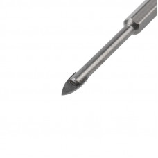 Сверло по стеклу и керамике 5 мм, 2 грани, шестигранный хвостовик Kranz