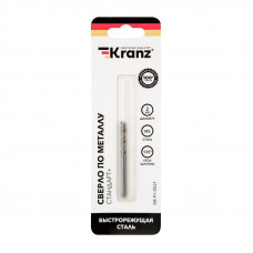 Сверло по металлу 2х49х24мм «Стандарт+» (P6M5 M-2) DIN 338, 2 шт. в блистере KRANZ