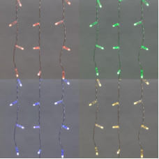 Гирлянда светодиодная Бахрома (Айсикл) 4,8х0,6м 176 LED RGB прозрачный ПВХ IP65 свечение с динамикой 230В нужен контроллер 245-908 NEON-NIGHT
