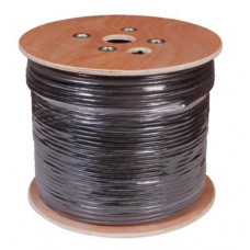 Кабель витая пара U/UTP, CAT 5е, PE, 10PR, 24AWG, OUTDOOR, SOLID, черный, 305м, РФ REXANT