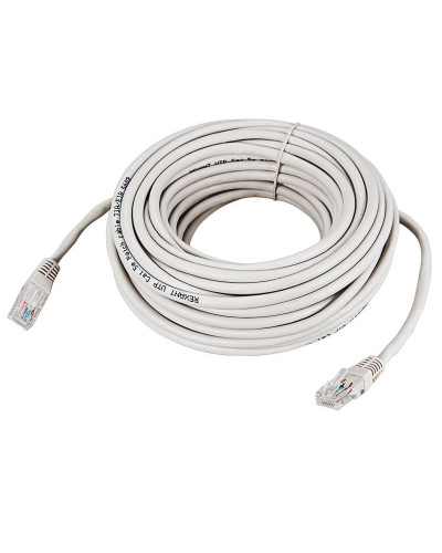Шнур коммутационный, патч-корд U/UTP RJ45-RJ45, CAT 5e, PVC серый, 10м REXANT