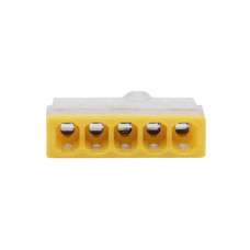 Экспресс-клемма REXANT СМК 2273-205, 5-проводная 0.5-2.5 мм², прозрачная, блистер (5 шт./уп.)