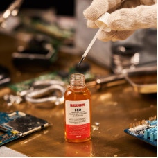 Флюс для пайки, СКФ (спирто-канифольный), 30мл, с кисточкой, флакон, блистер REXANT