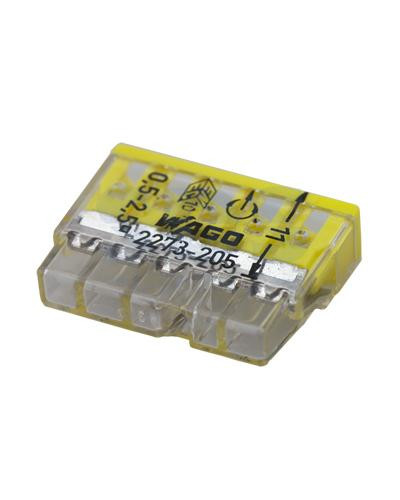 2273-205 Экспресс-клемма 5-проводная до 2,5 мм², (100 шт./уп.) WAGO