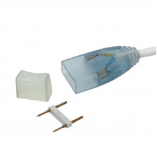 Установочный комплект для светодиодной ленты 220В, 7,5x20мм, до 50м (шнур питания 4А, заглушка, коннектор)