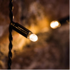 Гирлянда светодиодная Занавес 2х3м 600 LED ТЕПЛЫЙ БЕЛЫЙ черный ПВХ IP65 постоянное свечение 230В нужен блок 303-500