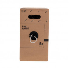 Кабель витая пара F/UTP, CAT 5e, PE, 4PR, 24AWG, OUTDOOR, SOLID, черный, 305м, РФ REXANT