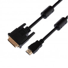 Шнур HDMI - DVI-D, 1,5м, Gold, с фильтрами REXANT