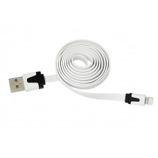 Кабель USB-A – Lightning для Apple, 1А, 1м, ПВХ, белый, плоский REXANT