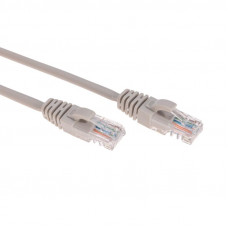 Патч-корд U/UTP, CAT 5e, RJ45-RJ45, 26AWG, LSZH, серый, 1м REXANT