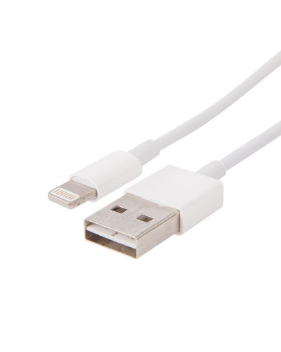 Кабель USB-A – Lightning для Apple, 2,4А, 1м, ПВХ, белый REXANT