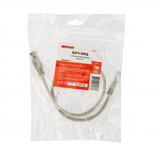 Шнур коммутационный, патч-корд U/UTP RJ45-RJ45, CAT 5e, LSZH серый, 0,5м REXANT