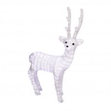 Акриловая светодиодная фигура Снежный олень 100 см, 380 светодиодов, IP 65, понижающий трансформатор в комплекте, NEON-NIGHT