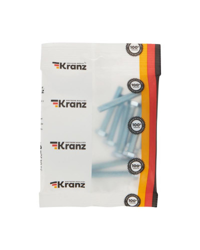 Болт шестигранный DIN 933, 6,0х40мм, пакет (10 шт/уп) KRANZ
