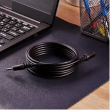 Шнур Стерео 3,5мм гнездо - Стерео 3,5мм штекер, 3м REXANT