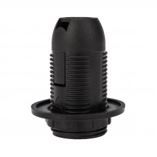 Патрон пластиковый термостойкий подвесной с кольцом Е14 черный REXANT