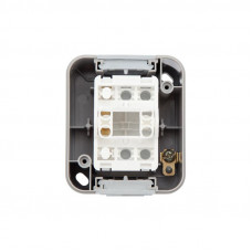 Выключатель одноклавишный Mini OG IP54 о/у, серый KRANZ