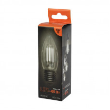 Лампа филаментная Свеча CN35 7,5Вт 600Лм 4000K E27 прозрачная колба REXANT