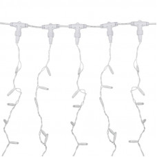 Гирлянда светодиодная Занавес 2х3м 600 LED ТЕПЛЫЙ БЕЛЫЙ белый ПВХ IP65 эффект мерцания 230В нужен блок 303-500-1