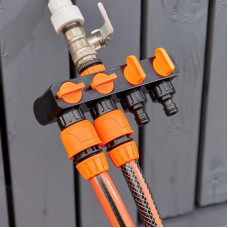 Разветвитель для шланга на 4 канала 1/2'-3/4' ЧЕТЫРЕ СЕЗОНА