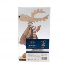 Деревянная фигурка Рождественский Олень Розовый 10,5x4x18 см