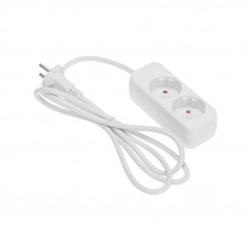 Удлинитель STANDARD 2 гнезда, 1,5м, 2х1,0мм², б/з, белый REXANT