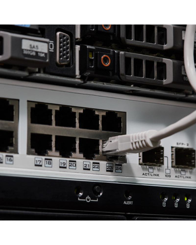 Шнур коммутационный, патч-корд F/UTP RJ45-RJ45, CAT 5e, LSZH серый, 0,5м REXANT