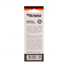 Сверло по стеклу и керамике10 мм, 4 грани, шестигранный хвостовик Kranz