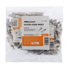 Разъем штекер RCA металл пайка черный/красный PROconnect