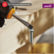 Отвертка шлицевая SL5х40мм, двухкомпонентная рукоятка REXANT