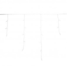 Гирлянда светодиодная Айсикл (бахрома) 10х0,6м, с эффектом мерцания, прозрачный провод, IP44, 230В, диоды БЕЛЫЕ, 238LED NEON-NIGHT