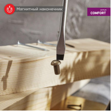 Отвертка шлицевая SL8х250мм, двухкомпонентная рукоятка REXANT