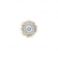 Щетка чашечная для дрели, витая латунированная проволока, 65мм KRANZ