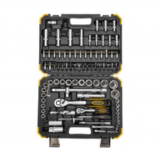 Набор инструментов, 1/2, 1/4, CrV, пластиковый кейс, 94 предмета KRANZ