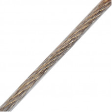 Трос стальной в ПВХ оплетке d=4,0мм, прозрачный (бухта 100м) REXANT