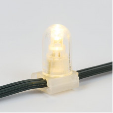 Гирлянда LED Clip Light 12V шаг 150 мм, цвет диодов ТЕПЛЫЙ БЕЛЫЙ, Flashing (Белый)