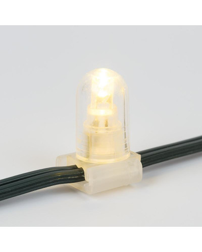 Гирлянда LED Clip Light 12V шаг 150 мм, цвет диодов ТЕПЛЫЙ БЕЛЫЙ, Flashing (Белый)