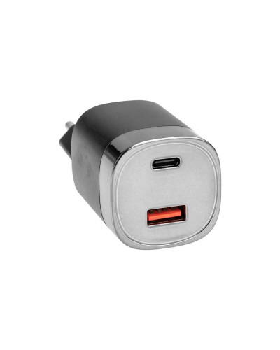 Сетевое зарядное устройство USB QC (30W) + Type C PD (33W), с дисплеем REXANT