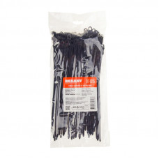 Стяжка нейлоновая под винт 200x4,3мм, черная (100 шт/уп) REXANT