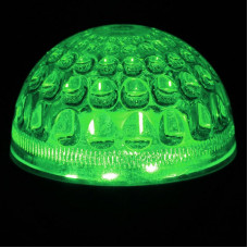 Лампа светодиодная, диаметр 50мм, E27, 9 LED, 1Вт, ЗЕЛЕНЫЙ, прозрачная колба, 230В NEON-NIGHT