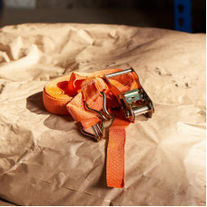 Ремень стяжной для груза, багажный, с крюками и храповым механизмом, 10х0,038м REXANT