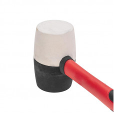 Киянка резиновая 450 г, черно-белая резина, фибергласовая рукоятка KRANZ